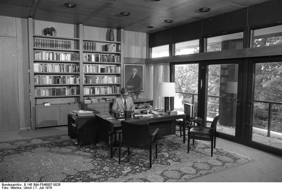 Helmut Schmidt in his Office in the New Federal Chancellery (July 7, 1976) 